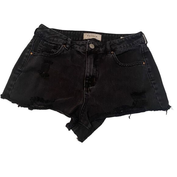 PacSun Pants - PacSun High Rise Festival Black Shorts Sz 27